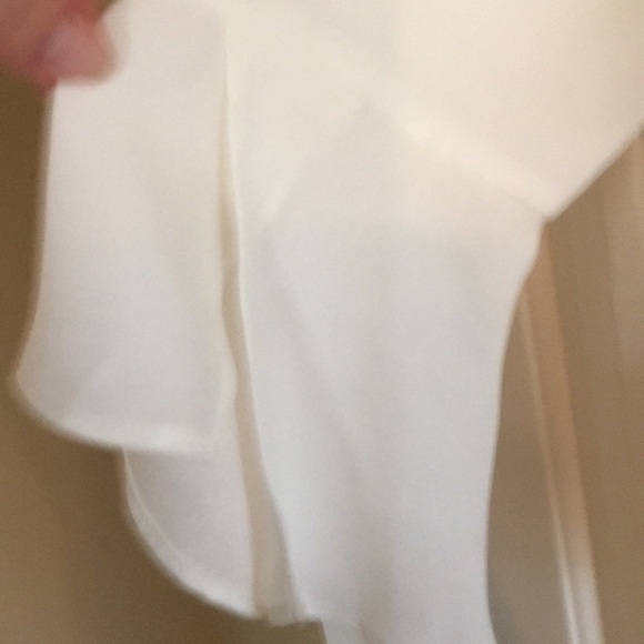 Shear dressy cream blouse - Picture 2 of 8